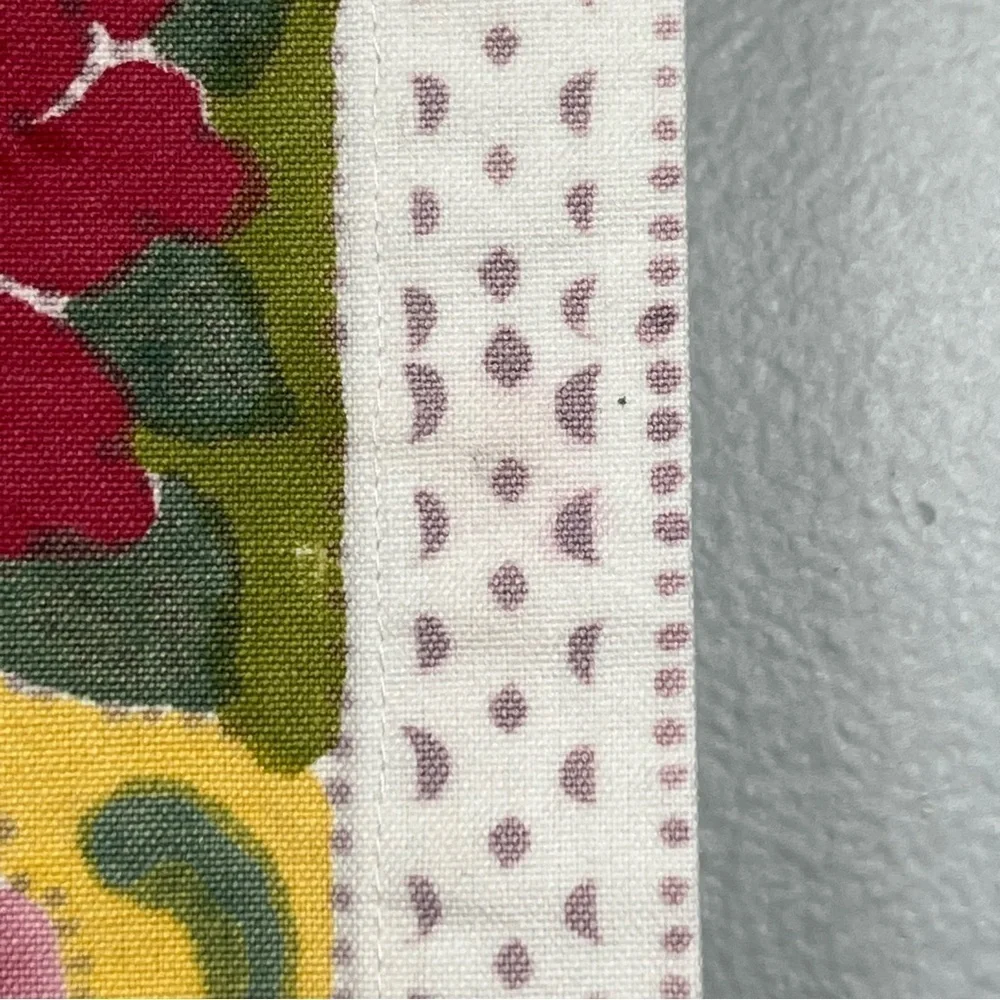 Set of 2 Pottery Barn 100% cotton block print multicolor placemats.